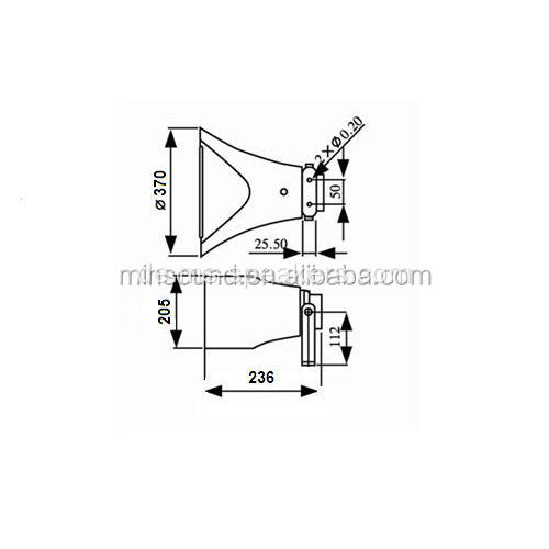 Lautsprecher Aluminium-Treiber-Reflex-Sirene-Alarm-Horn-Lautsprecher